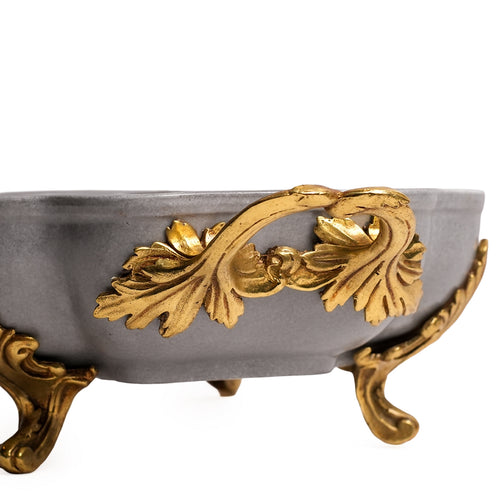 Hand-Painted Heron Heritage Serving Bowl