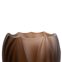 Amber Petal Sculptural Vase