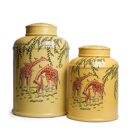 Savannah Yellow Giraffe Decor Jar - Medium