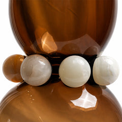Amber Halo Glass Decor