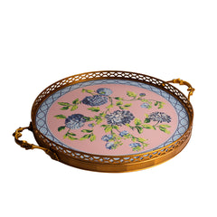 Blush Garden Gilded Serving Tray