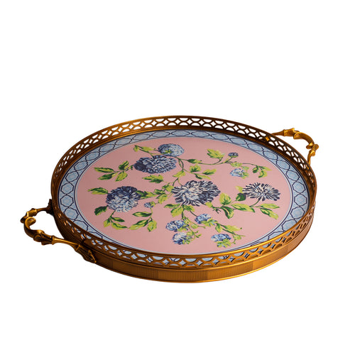 Blush Garden Gilded Serving Tray