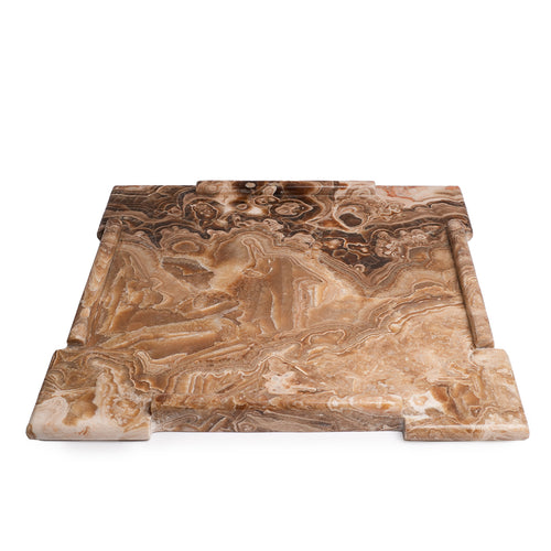 Caramel Vein Marble Tray - Large