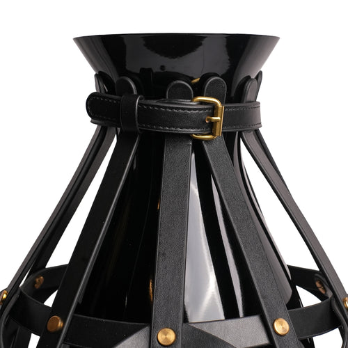Noir Harness Sculptural Vase