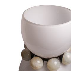 Pearl Orbit Glass Decor