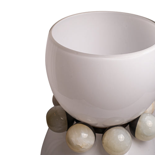 Pearl Orbit Glass Decor