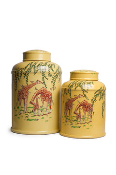 Savannah Yellow Giraffe Decor Jar - Large