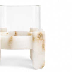 Ivory Arc Marble Candle Holder