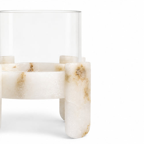 Ivory Arc Marble Candle Holder