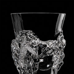 Equestrian Crystal Glass Vase