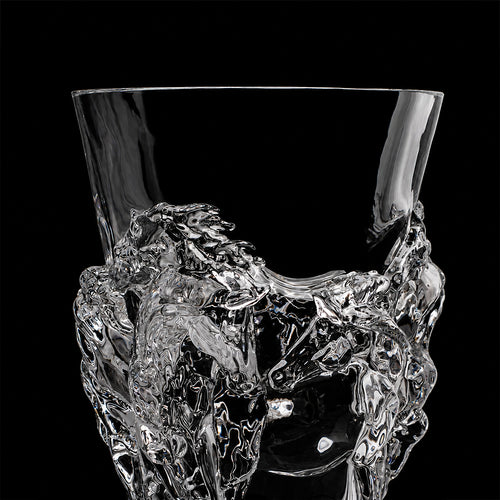 Equestrian Crystal Glass Vase