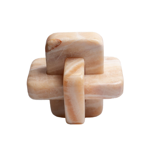 Interlock Blush Marble Sculpture