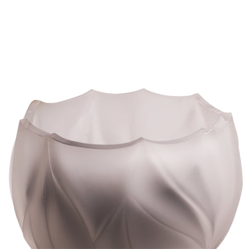 Frosted Petal Sculptural Vase