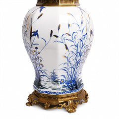 Imperial Blue Garden Decorative Jar