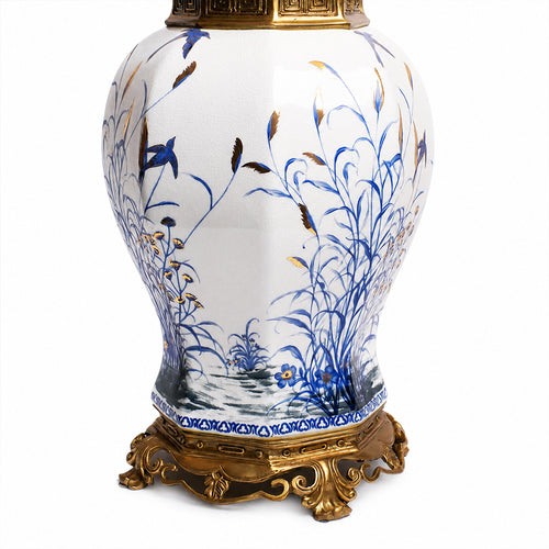 Imperial Blue Garden Decorative Jar