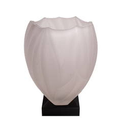 Smoky Petal Sculptural Vase