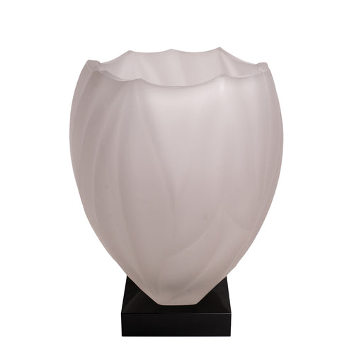 Smoky Petal Sculptural Vase
