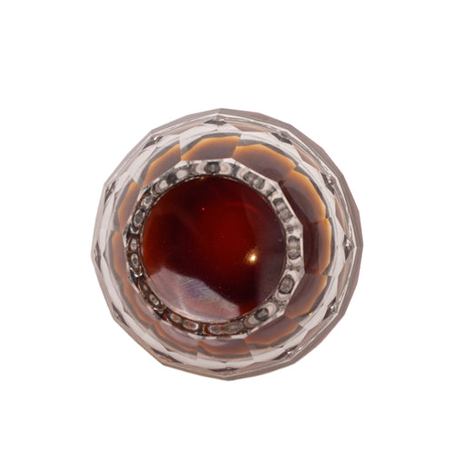 Amber Prism Glass Vase