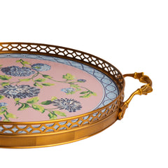 Blush Garden Gilded Serving Tray