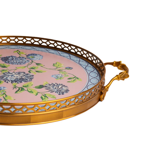 Blush Garden Gilded Serving Tray