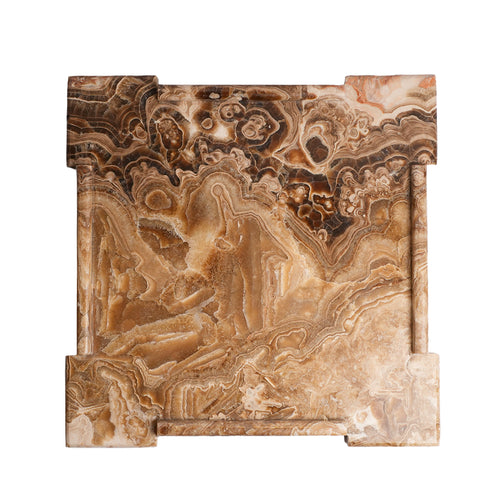 Caramel Vein Marble Tray - Large