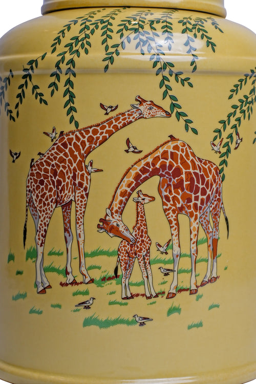 Savannah Yellow Giraffe Decor Jar - Large