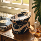 Noir Blush Sculptural Marble Bowl