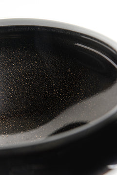 Obsidian Flare Oval Glass Bowl