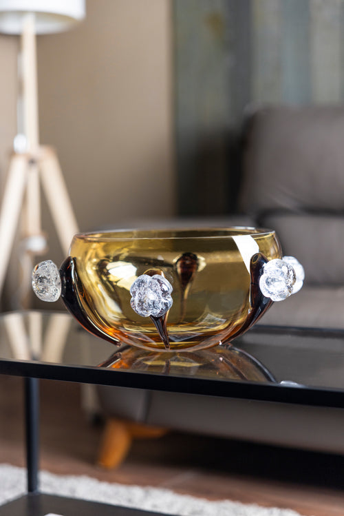 Honey Bloom Glass Bowl