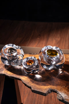 Prism Orbit Handblown Glass Vase - Small