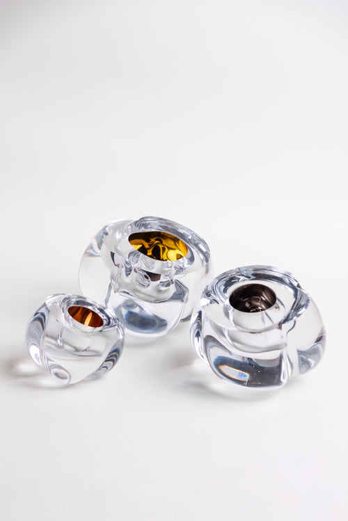 Prism Orbit Handblown Glass Vase - Small