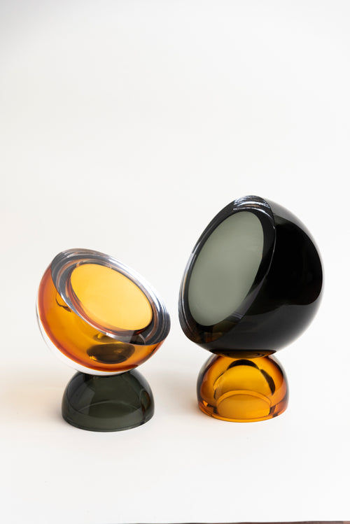 Ember & Smoke Tilted Glass Vase