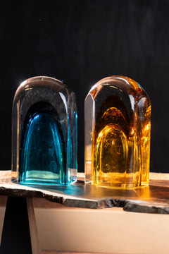 Azure Arch Layered Glass Vase