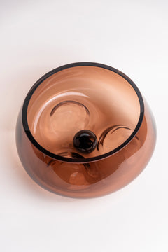 Amber Drift Sculptural Glass Vase - Small