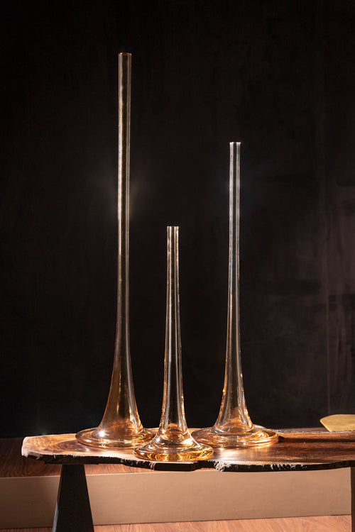 Modern Flared Glass Vase - Medium