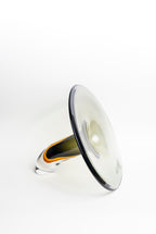 Solar Flare Tilted Art Glass Vase - Small