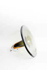 Solar Flare Tilted Art Glass Vase - Small