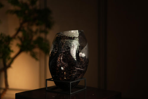 Violet Eclipse Glass Floor Vase - Small