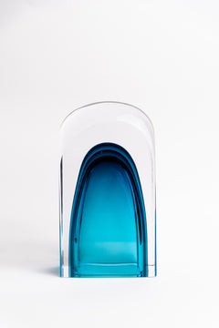Azure Arch Layered Glass Vase