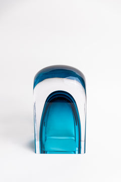 Azure Arch Layered Glass Vase