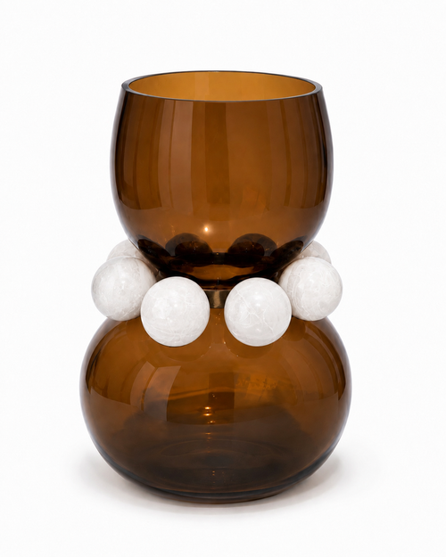 Amber Halo Glass Decor