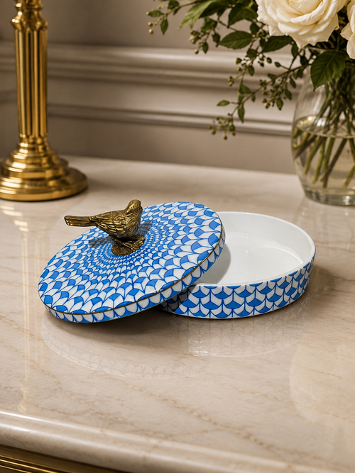 Azure Songbird Decorative Box