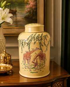 Savannah Yellow Giraffe Decor Jar - Large