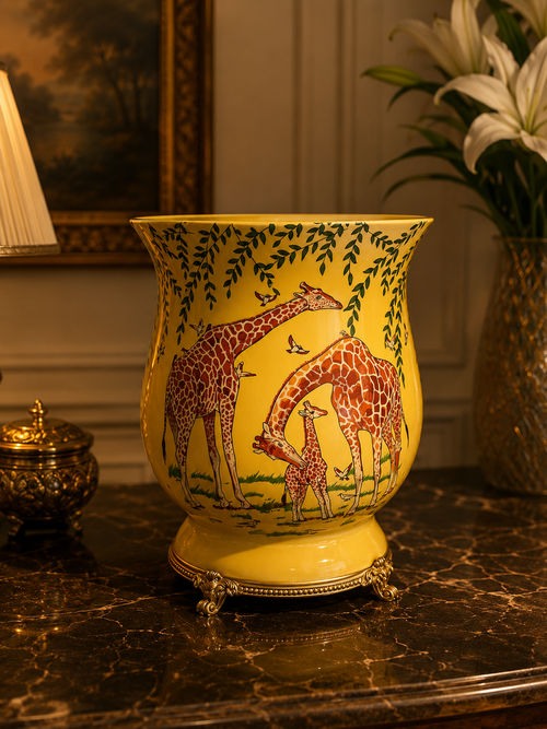 Savannah Giraffe Decorative Jar