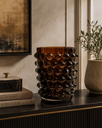 Lumière Amber Glass Vase