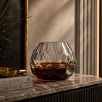 Amber Prism Glass Vase
