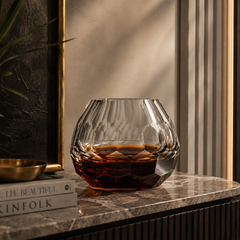 Amber Prism Glass Vase
