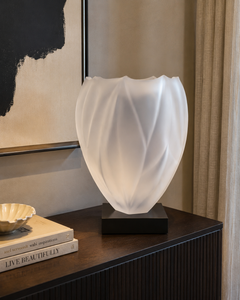 Smoky Petal Sculptural Vase
