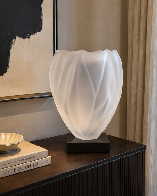 Smoky Petal Sculptural Vase