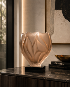 Blush Petal Glass Vase